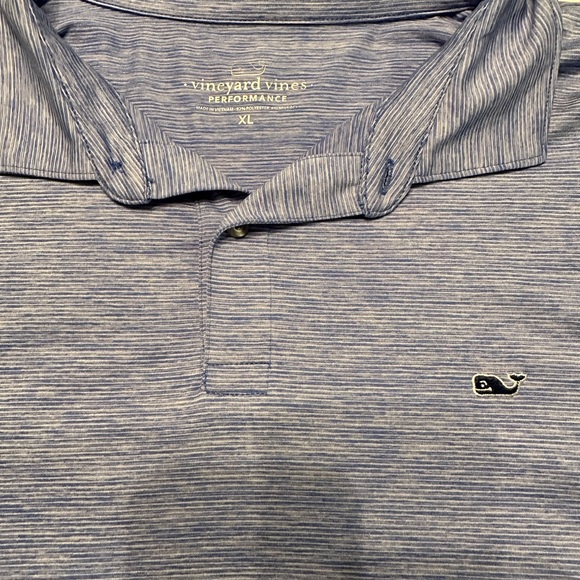 Men’s Vineyard Vines St. Jean Stripe Performance Polo, size XL, Ocean Breeze - Picture 2 of 9